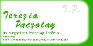 terezia paczolay business card
